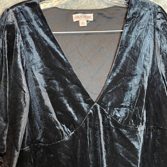 Knox Rose Tops - Knox Rose Women Size M Dark Coquette Whimsigoth Babydoll Soft Velvet Cropped Top